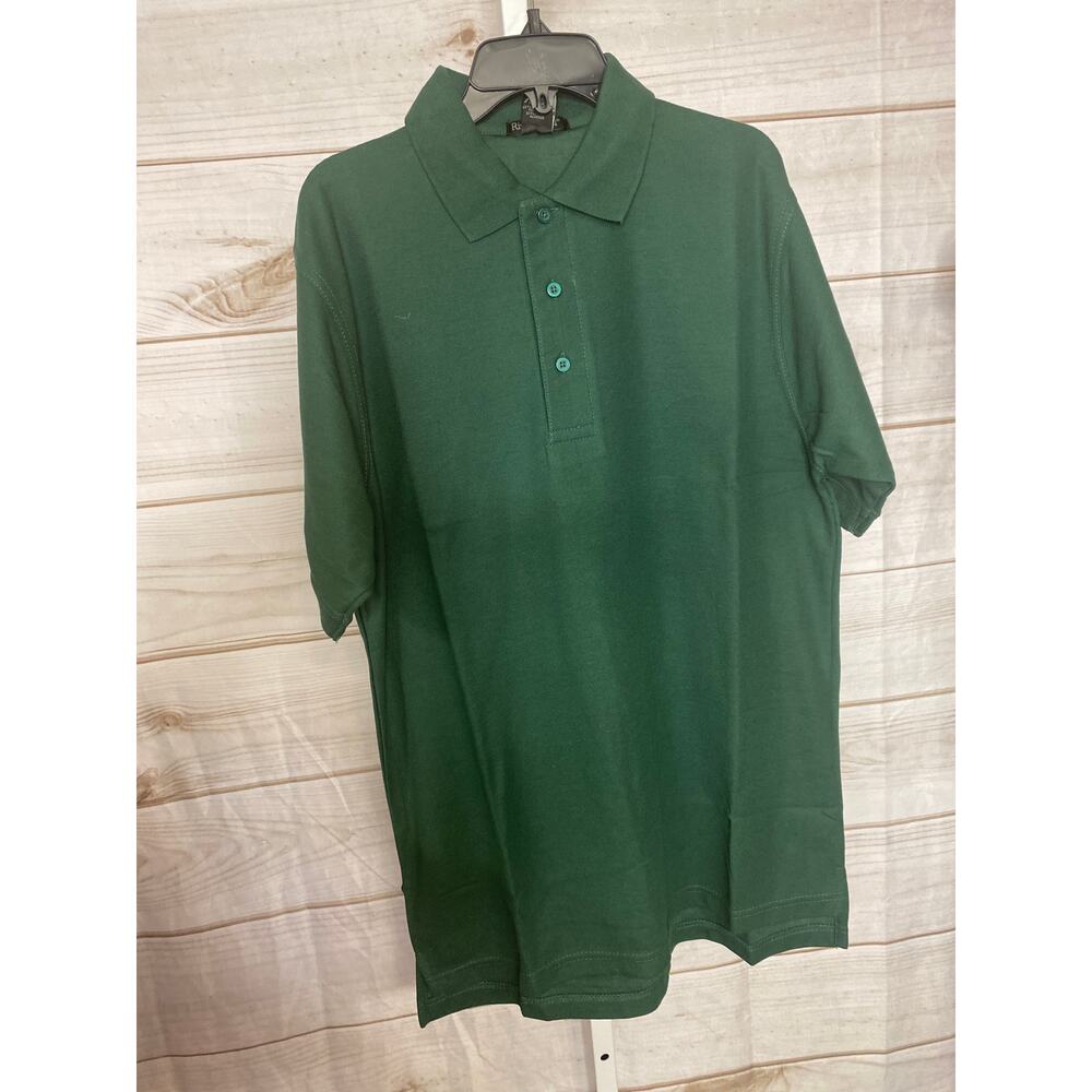 River's End Size S Classic Polo Shirt Solid Green UPF Sun Protection Golf NWT